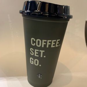 Coffee. Set. Go. Starbucks Black Cup